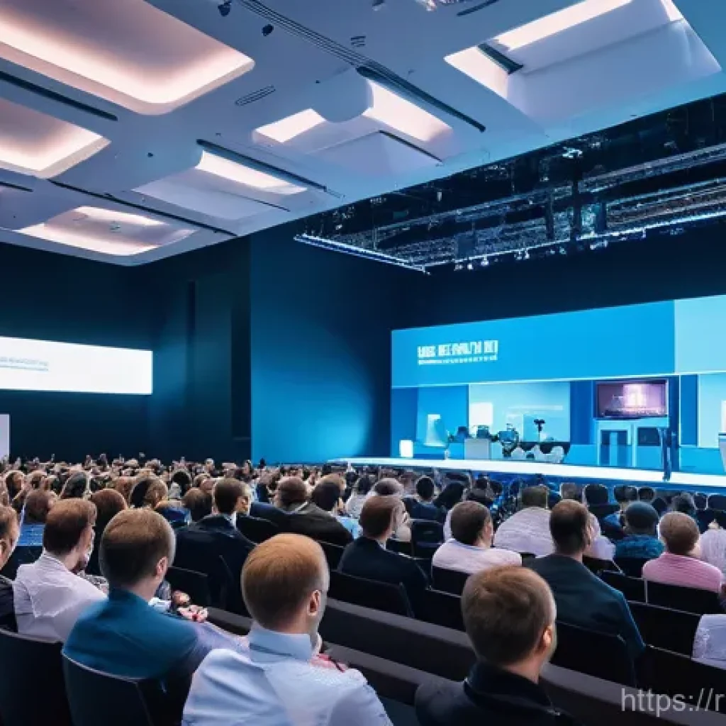 아이티에서 열리는 국제적인 행사 및 포럼 - **Prompt 1: Bustling Russian IT Conference**
    "A vibrant, modern IT conference hall in a major Ru...