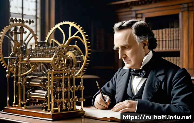 아이티와 유럽 국가들의 역사적 연결점 - **Prompt for Image Generation (Charles Babbage and Ada Lovelace):**
    "A vibrant historical scene ...