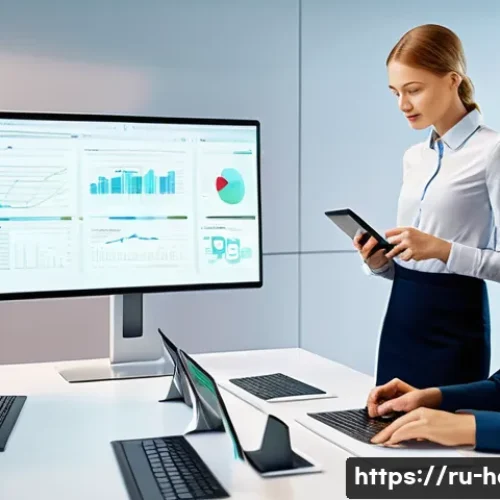 아이티에서 할 수 있는 비즈니스 모델 및 창업 아이디어 - **Prompt:** "A vibrant, modern Russian open-plan office bathed in natural light, showcasing a divers...