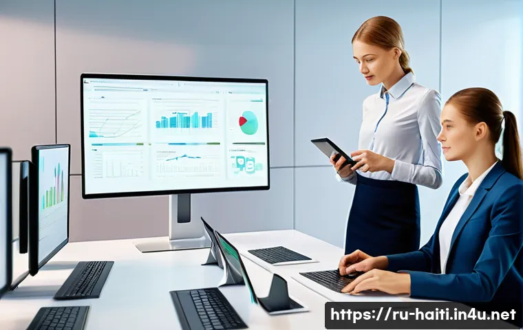 아이티에서 할 수 있는 비즈니스 모델 및 창업 아이디어 - **Prompt:** "A vibrant, modern Russian open-plan office bathed in natural light, showcasing a divers...